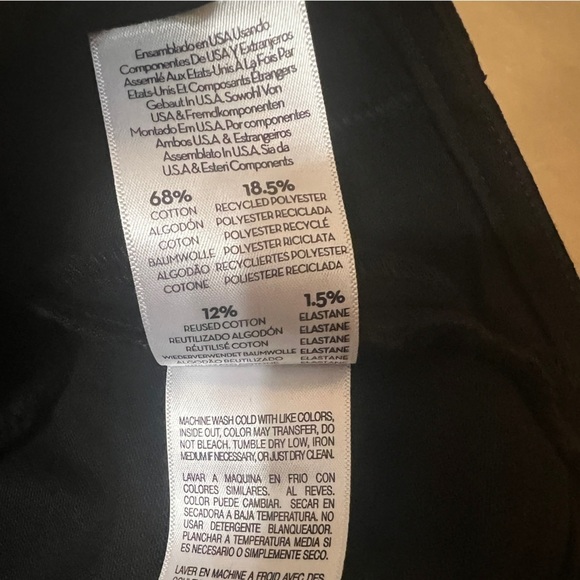 Mother The Pixie Minx Mini Skirt Pitch Black Ruffle Tiered Denim Button Size 27 - Picture 12 of 14